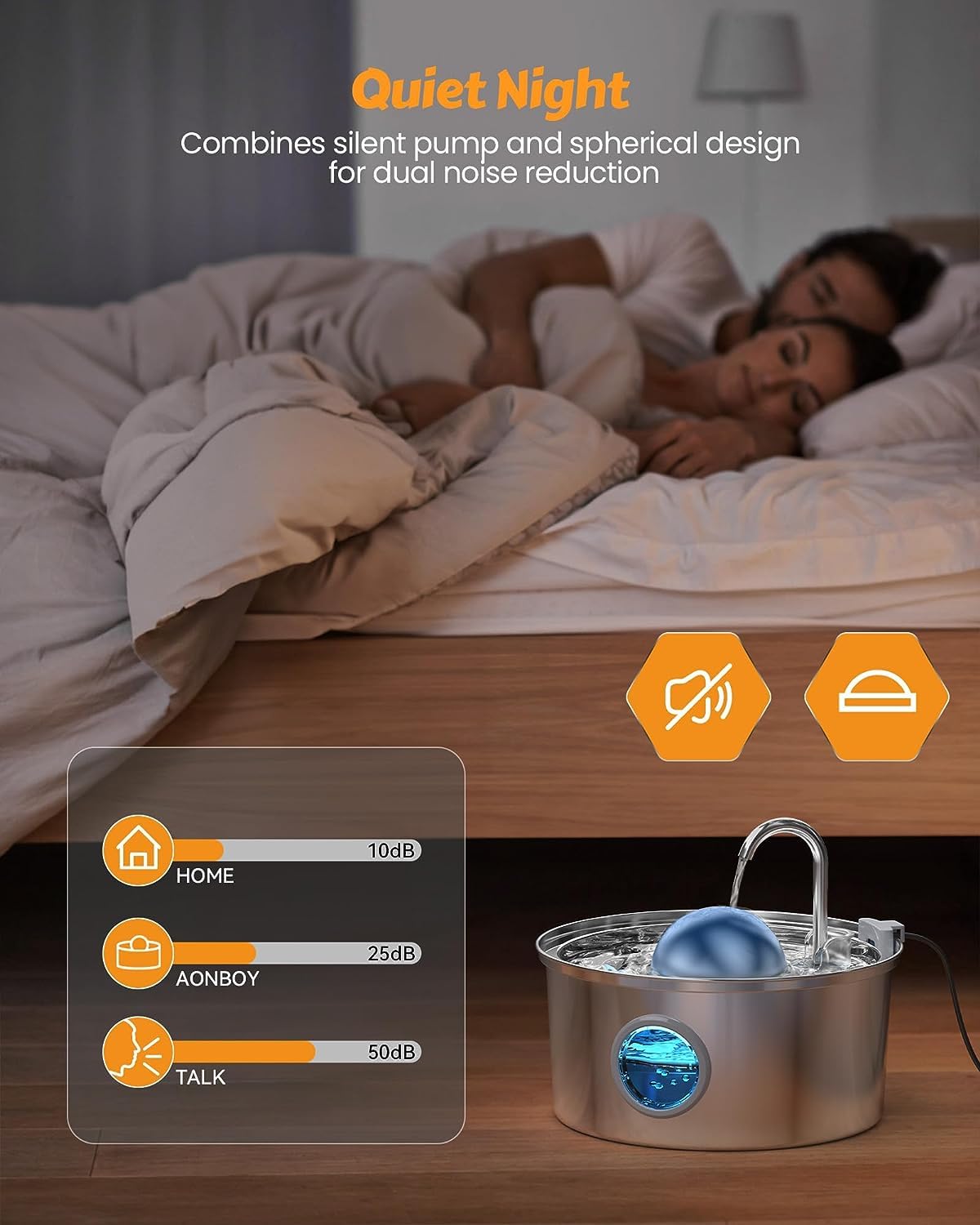 AONBOY SUS304 stainless steel surface is durable and easy to wipe clean.