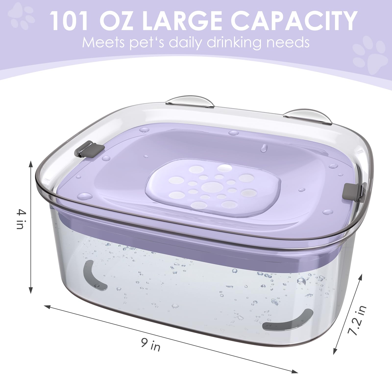 AONKEY 3L dog water bowl dishwasher-safe for quick cleanup after messy meals
