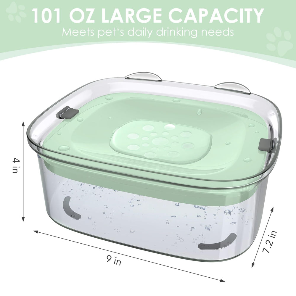 AONKEY 3L dog water bowl dishwasher-safe for easy cleaning.