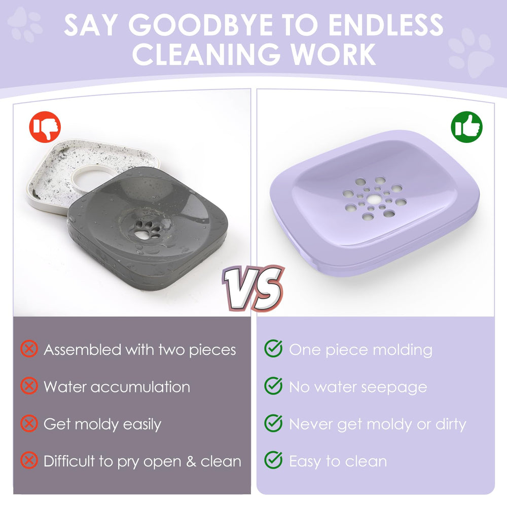AONKEY 3L dog water bowl floating disk detail slows drinking and reduces splashes