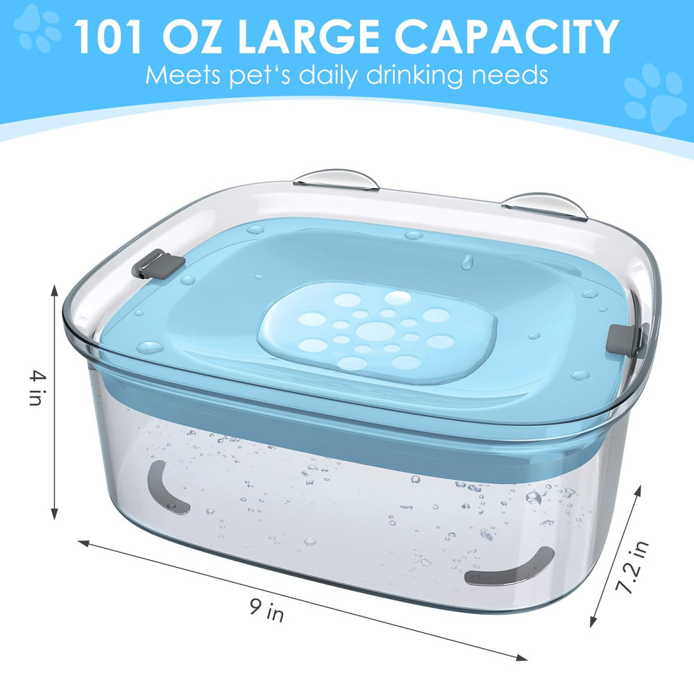 AONKEY 3L dog water bowl floating disk focus reduces drinking speed and splash.