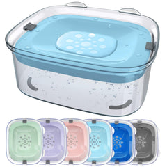 AONKEY 3L dog water bowl pour view showing generous capacity for long days away.