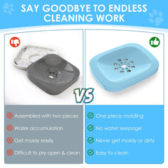 AONKEY 3L dog water bowl side view highlighting a sleek, spill-proof profile.