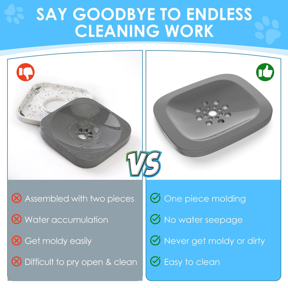 AONKEY floating-disk design reduces splashes, keeping fur dry.