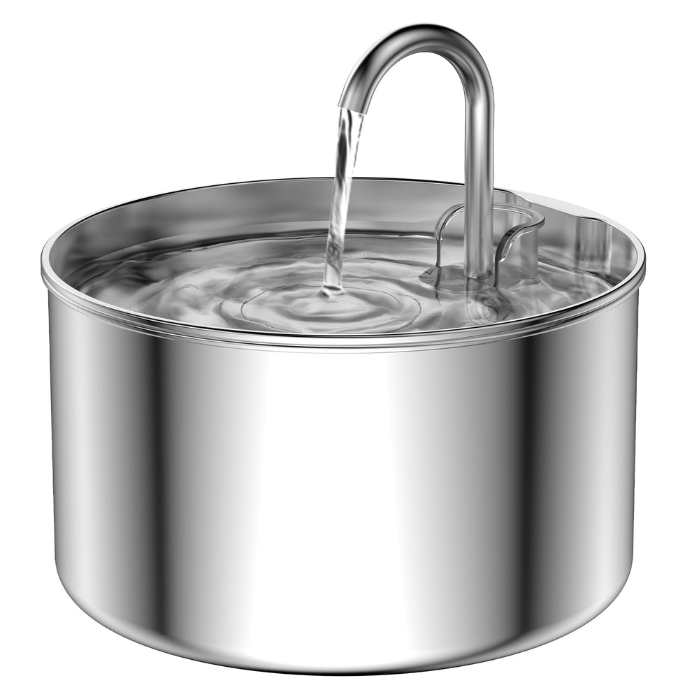 AOOGITF cat water fountain 304 stainless steel design offers durable pet drinking water.