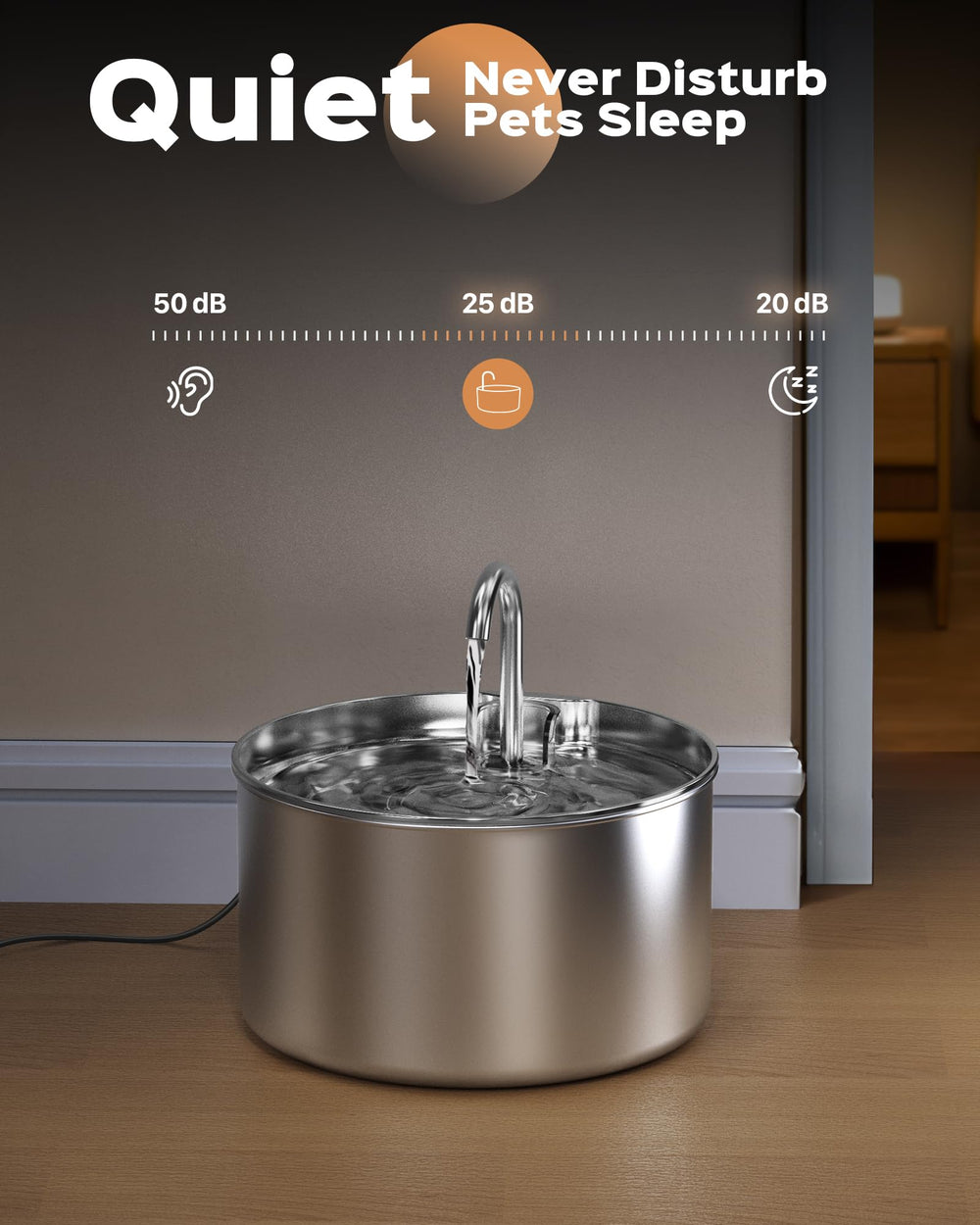 AOOGITF cat water fountain easy-clean design simplifies weekly refill and cleaning.