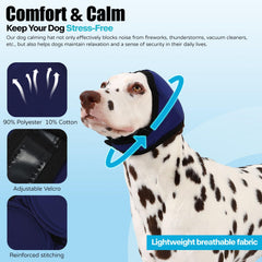 AOOLMOL adjustable Velcro headband provides quick, secure fit for dogs.