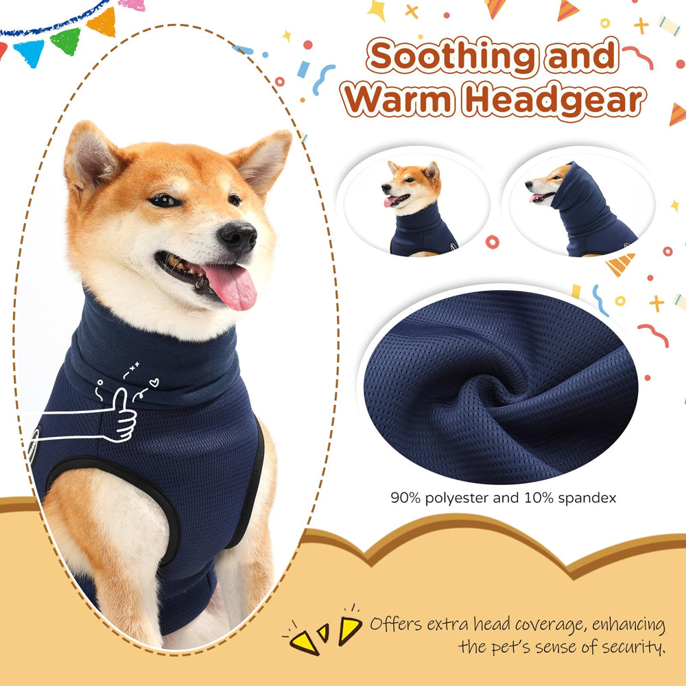 AOOLMOL dog anxiety vest breathable material keeps pets comfortable.