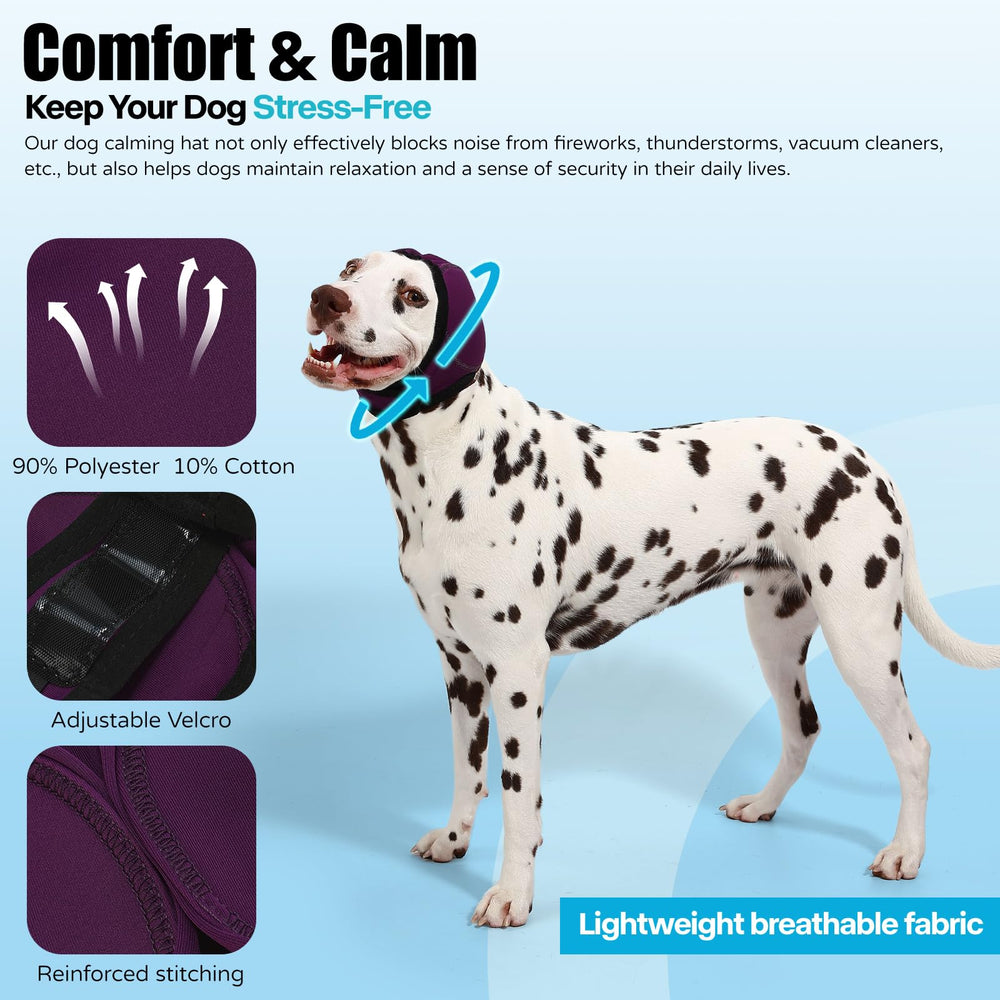 AOOLMOL dog ear muffs wrap material closeup shows soft hypoallergenic fabric