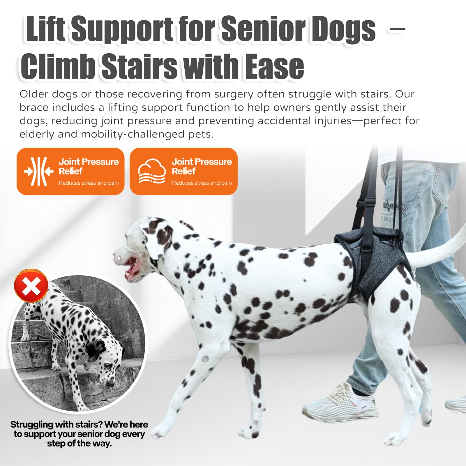 AOOLMOL dog sling secure fastening for safe walks