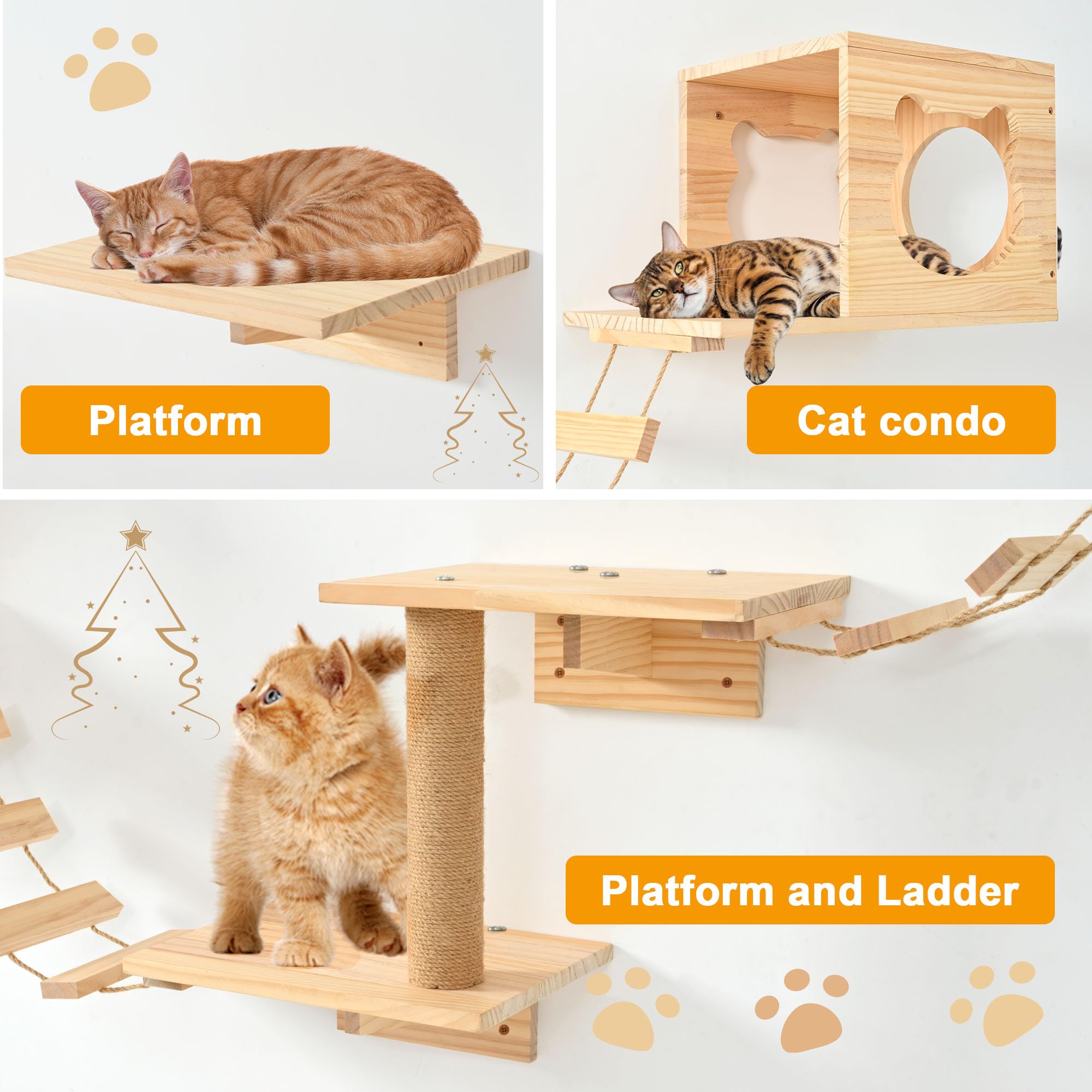 Aoparts PetKABOO wall shelves multi-level setup shows versatile play space
