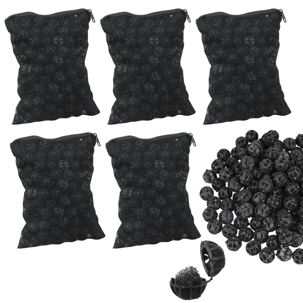 AOQIVIS bio balls 0.6-inch diameter ideal for efficient filtration in aquariums.