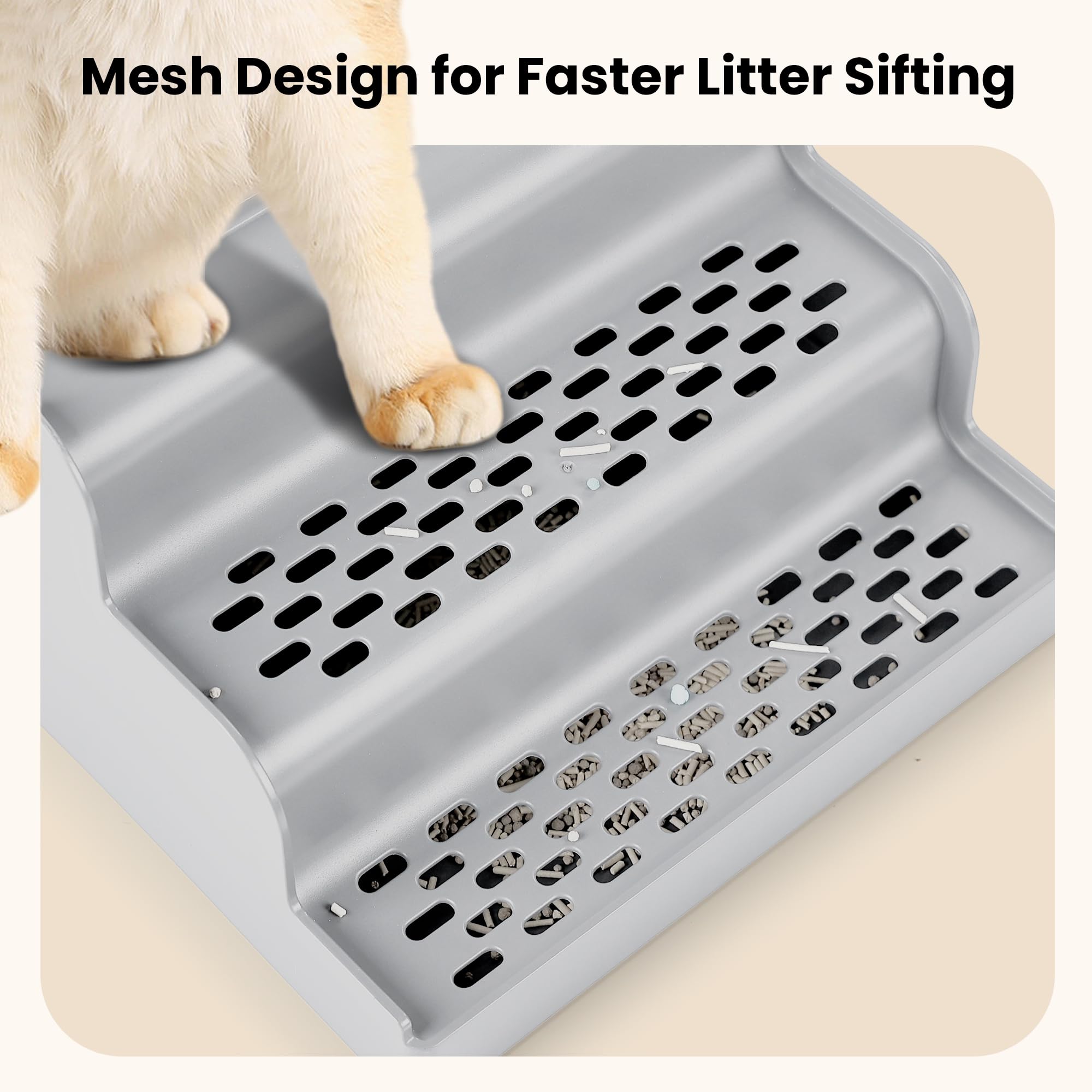 Aothey Litter Box Step easy-assembly for tool-free setup