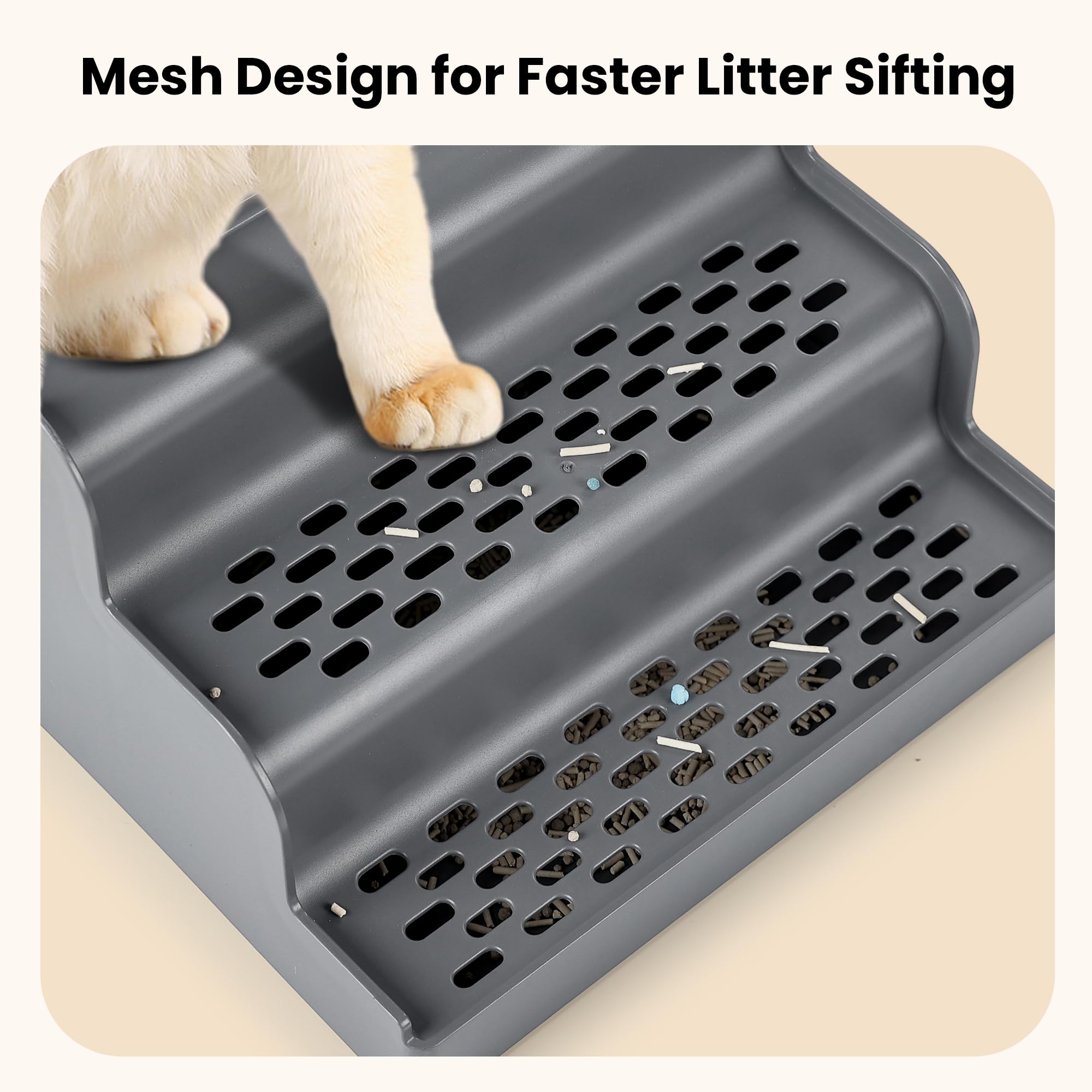 Aothey Litter Box Step helps small or elderly cats enter comfortably