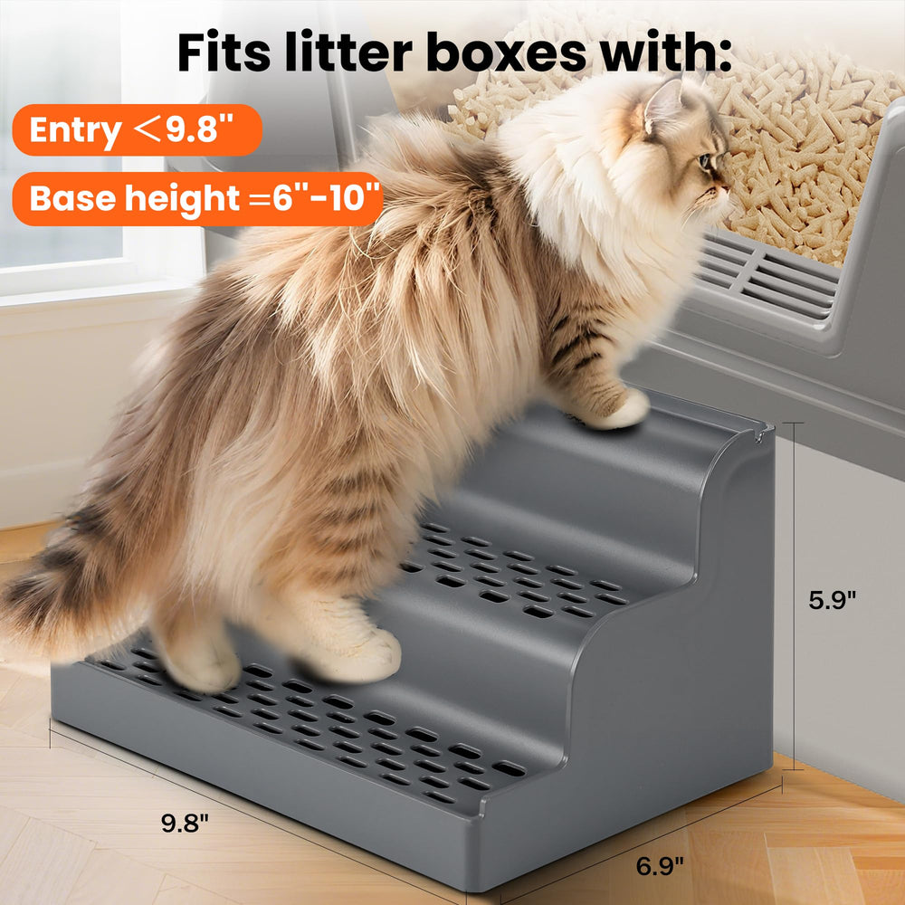 Aothey Litter Box Step features a non-slip surface for stable daily use