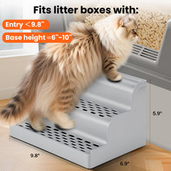 Aothey Litter Box Step nonslip-surface provides safer daily use