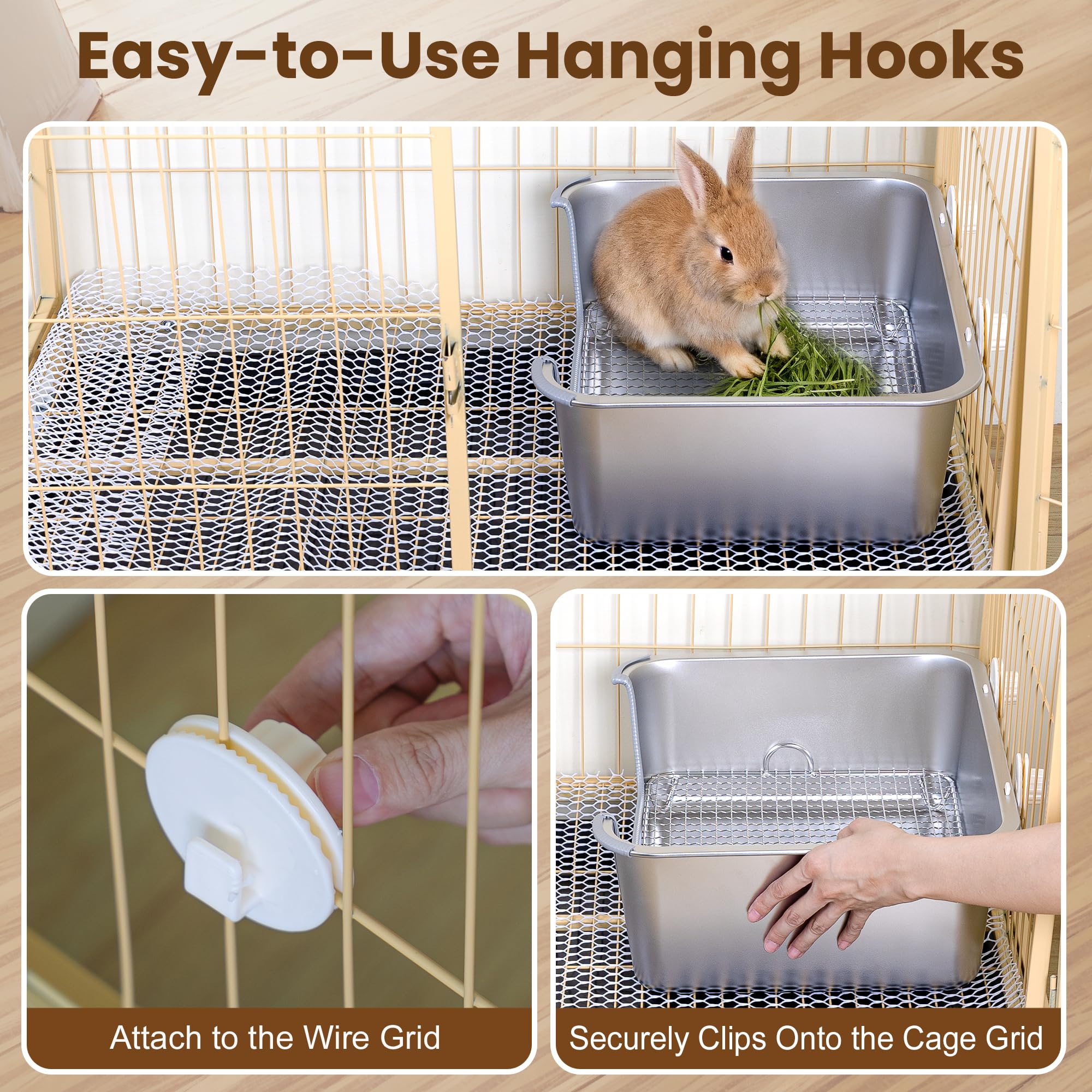 Aothey Rabbit Litter Box cleanup emphasizes easy maintenance and odor control.