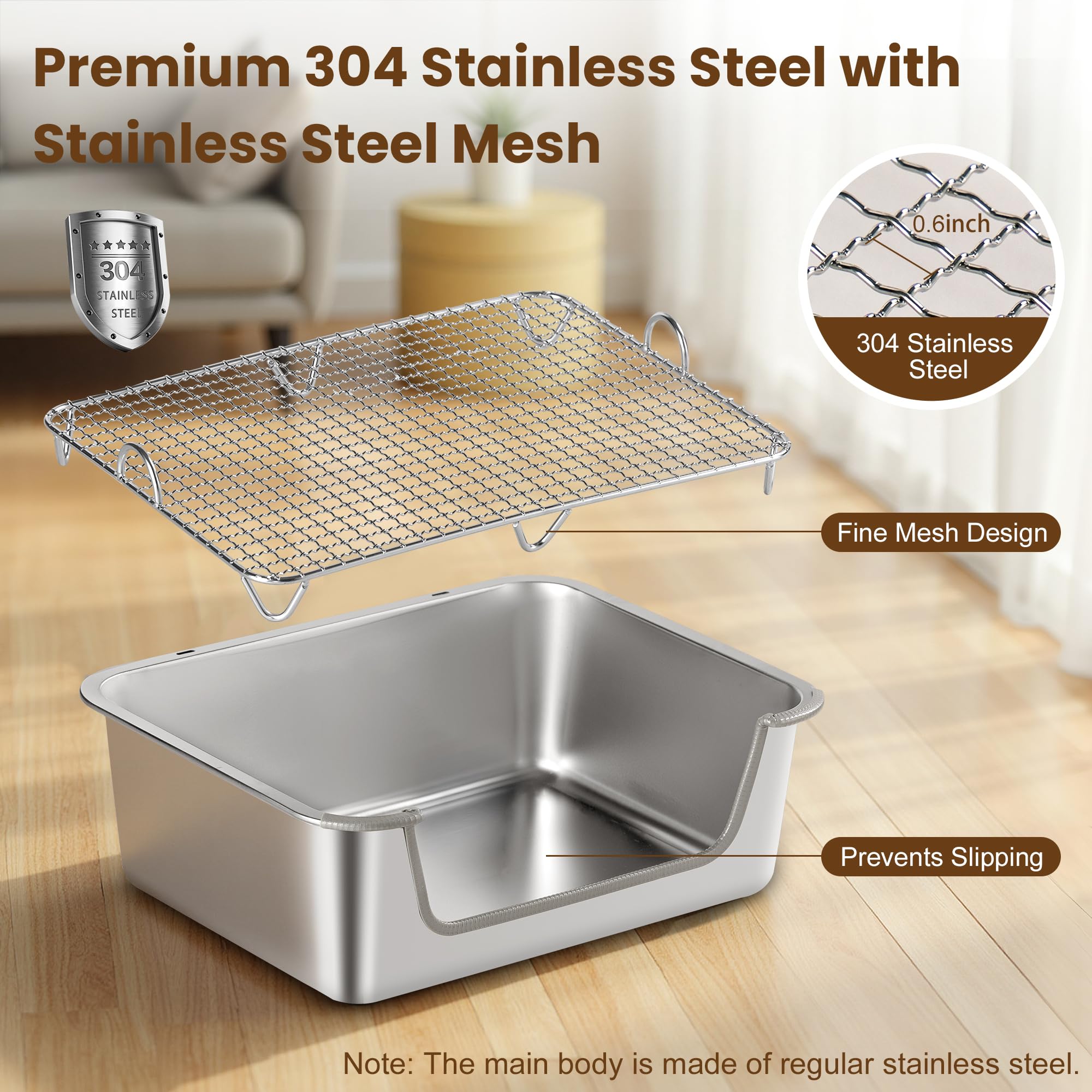 Aothey Rabbit Litter Box mesh focuses on safer paws and reduced litter spread.