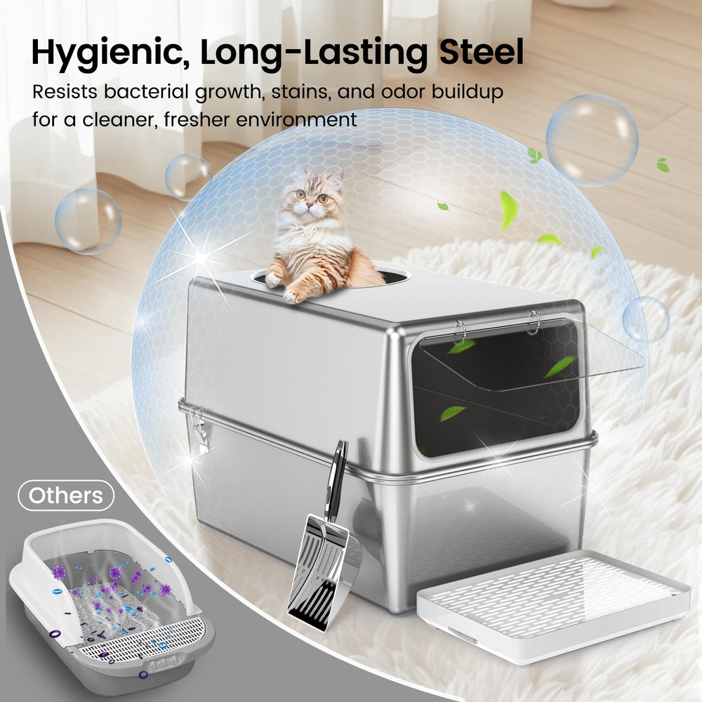 Aothey stainless steel scoop included, making cleanup quick and easy.