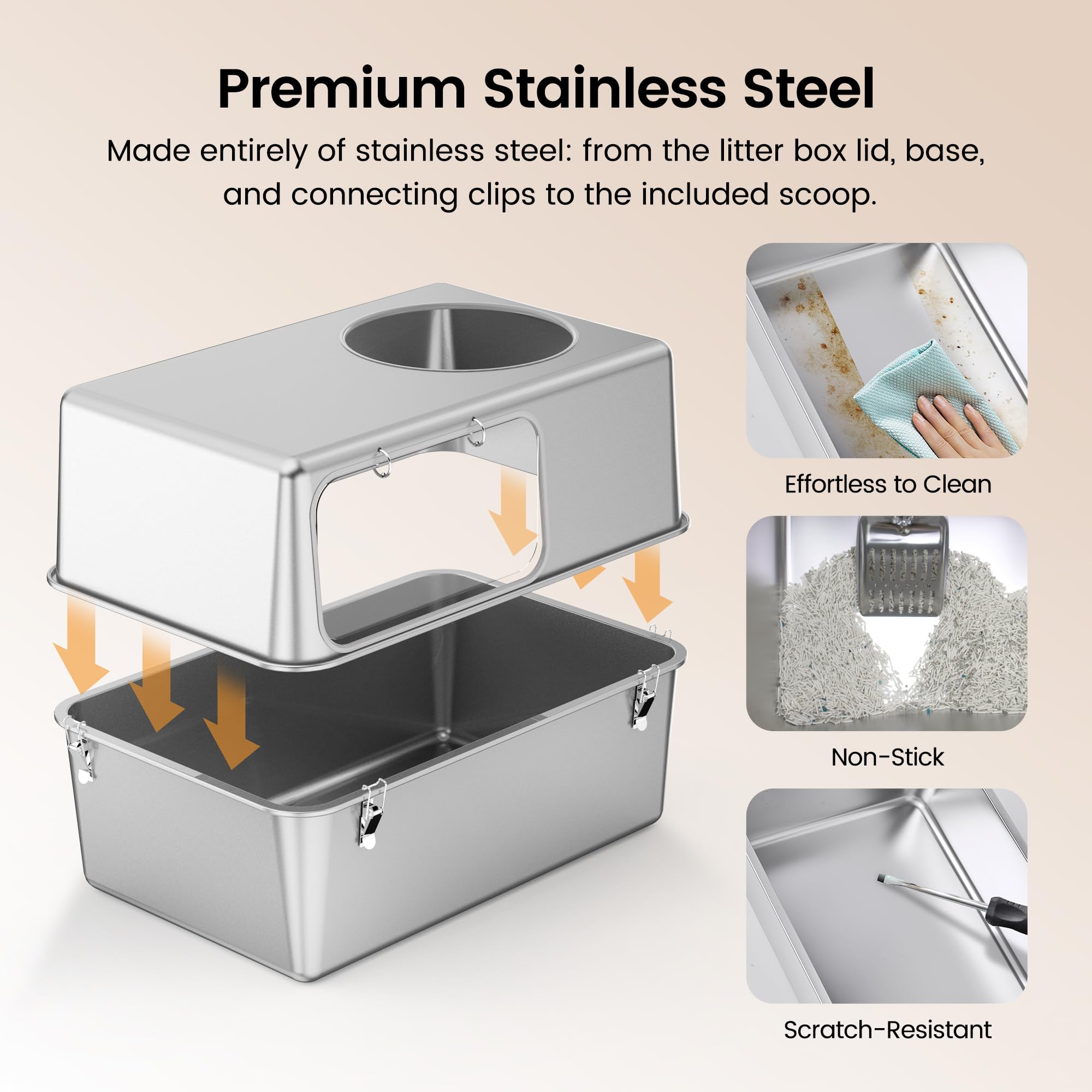 Aothey enclosed litter box shows privacy and odor control in a single unit.