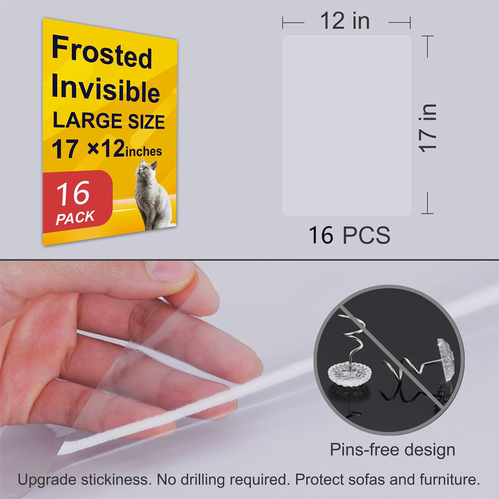 AOUKAR clear sofa guard tape on couch surface preserves upholstery with discreet protection