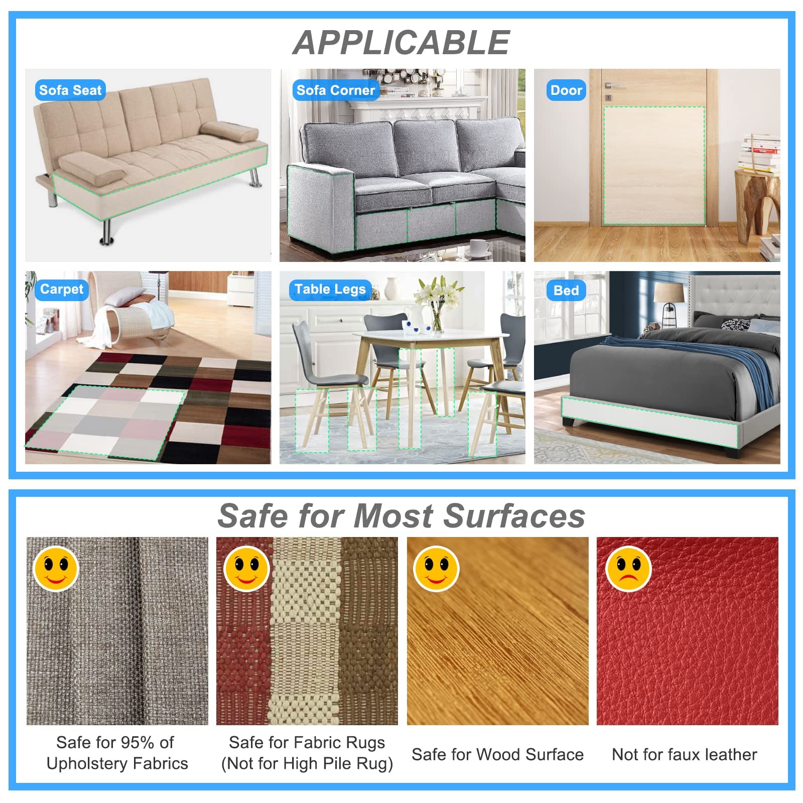 AOUKAR easy-peel installation showing simple two-step application