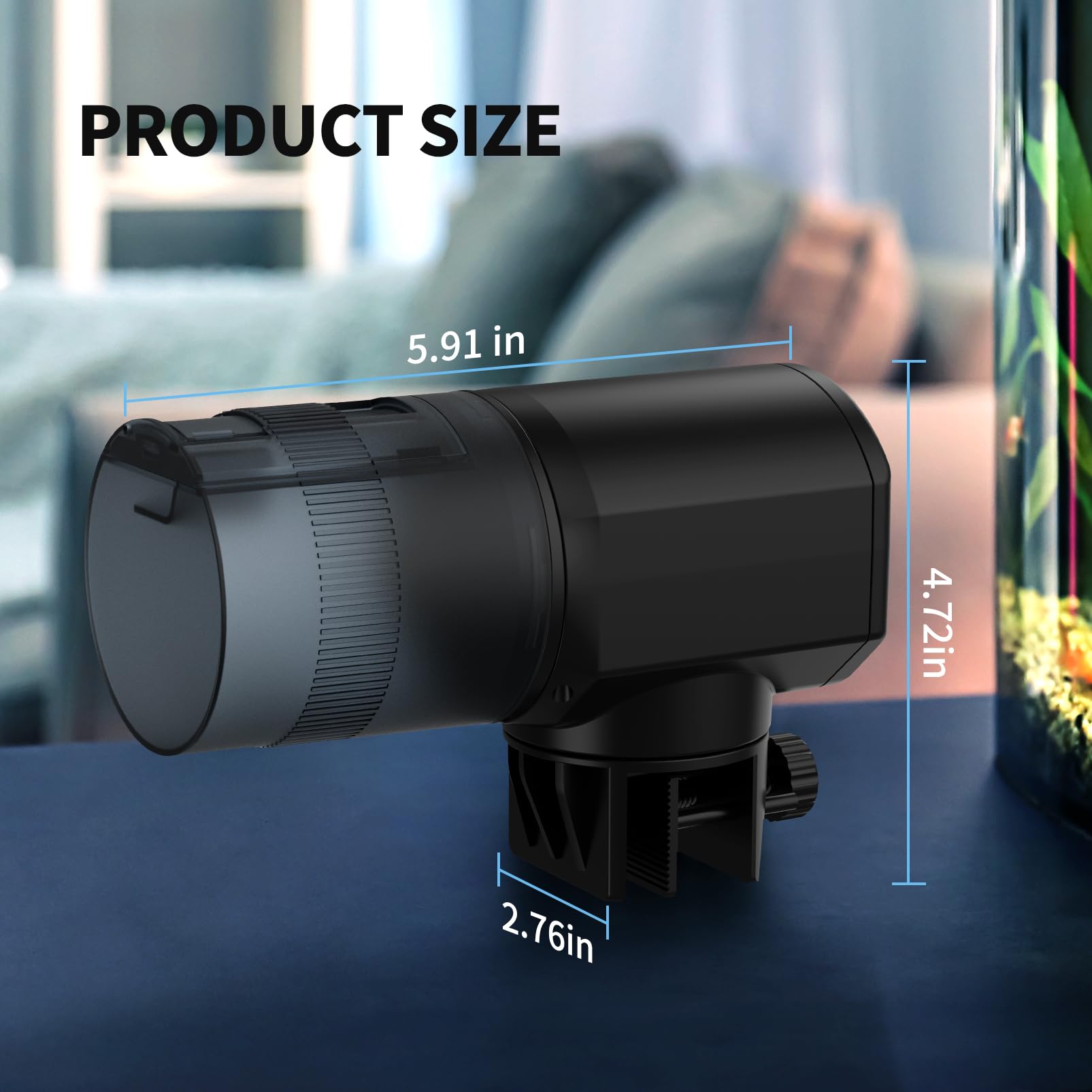 Aoyar vacation mode setup on tank cover simplifies holiday feeding.