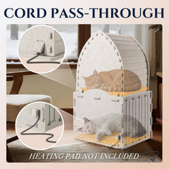 Apasiri 2-Story Cat House divided-rooms image reveals twin private lounging spaces.