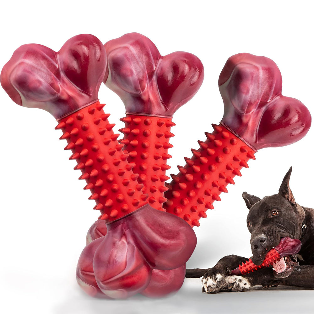 Apasiri 3-pack tough dog chew toys nylon ends for powerful chewers.