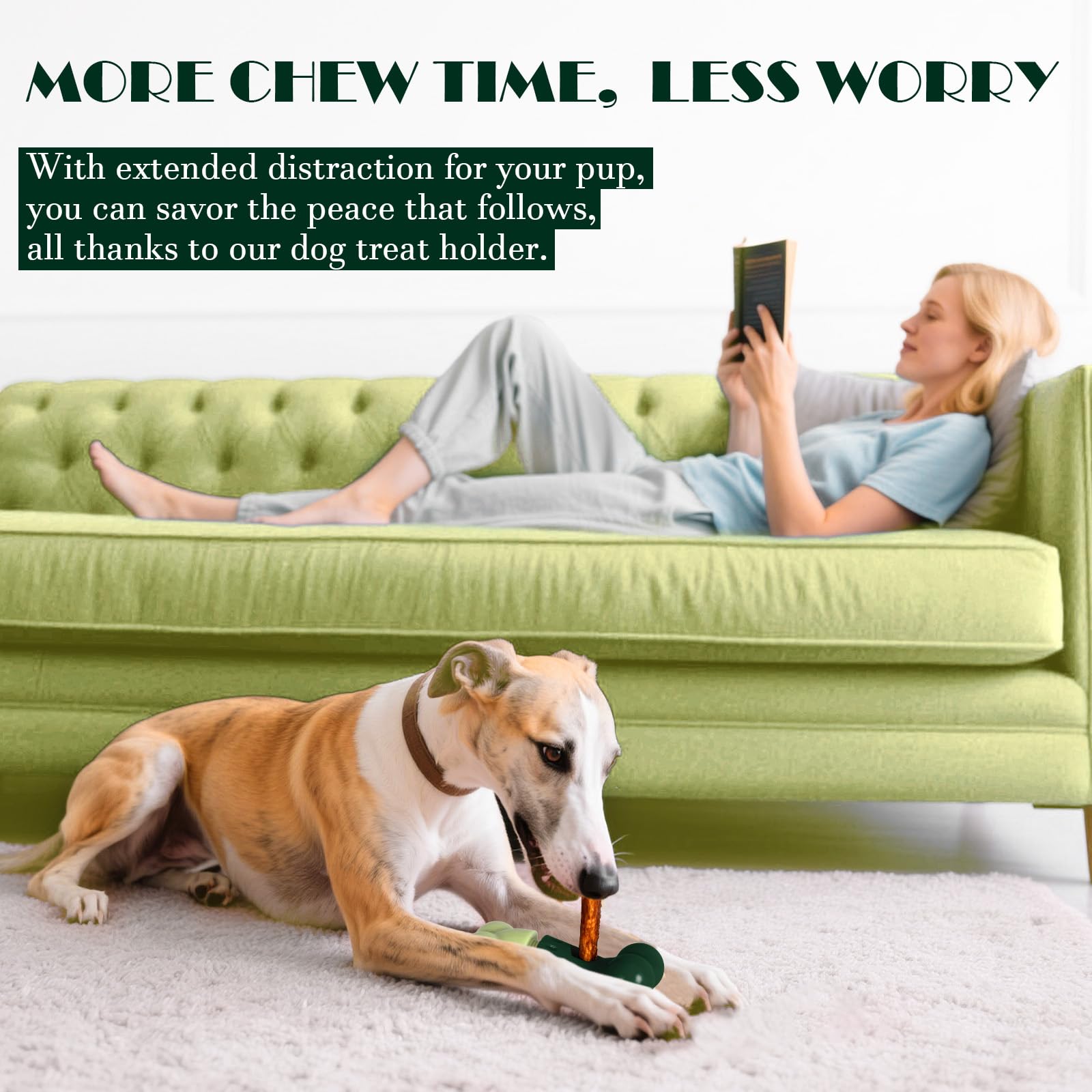 Apasiri bully-stick-holder is built to withstand aggressive chewing for long-lasting use.