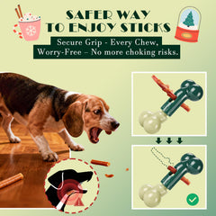 Apasiri bully-stick-holder slows eating, extending playtime and focus for dogs.