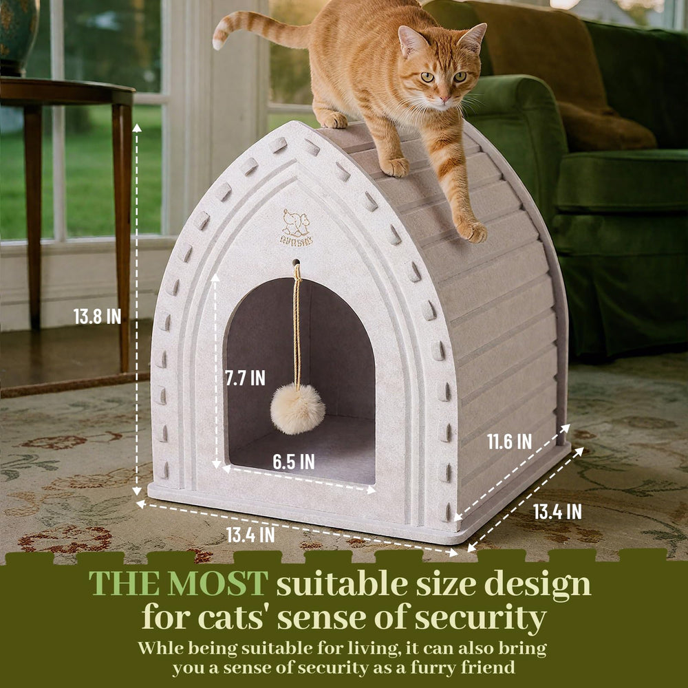 Apasiri Cat House felt insulation maintains warmth and coziness indoors
