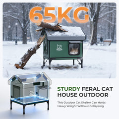 Apasiri indestructible cat house with fiberglass frame supports heavy cats.