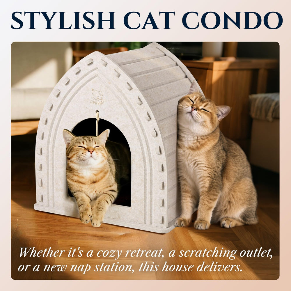 Apasiri cat house lightweight design makes it portable.