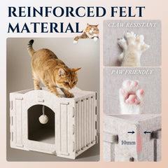 Apasiri cat house plush ball toy image invites gentle play and enrichment.