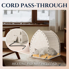 Apasiri cat house snug hideaway interior supports anxious cats.