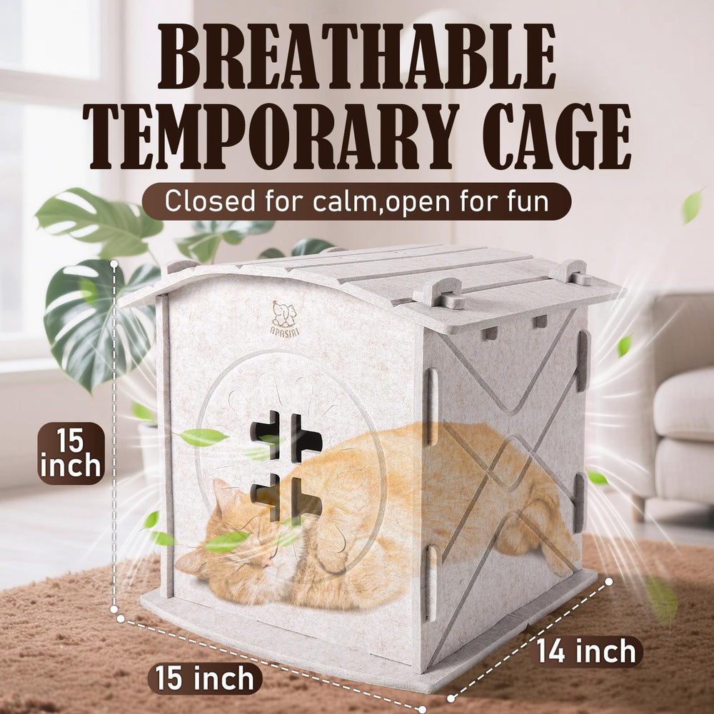 Apasiri cat-house tear-resistant construction stands up to paws and claws.