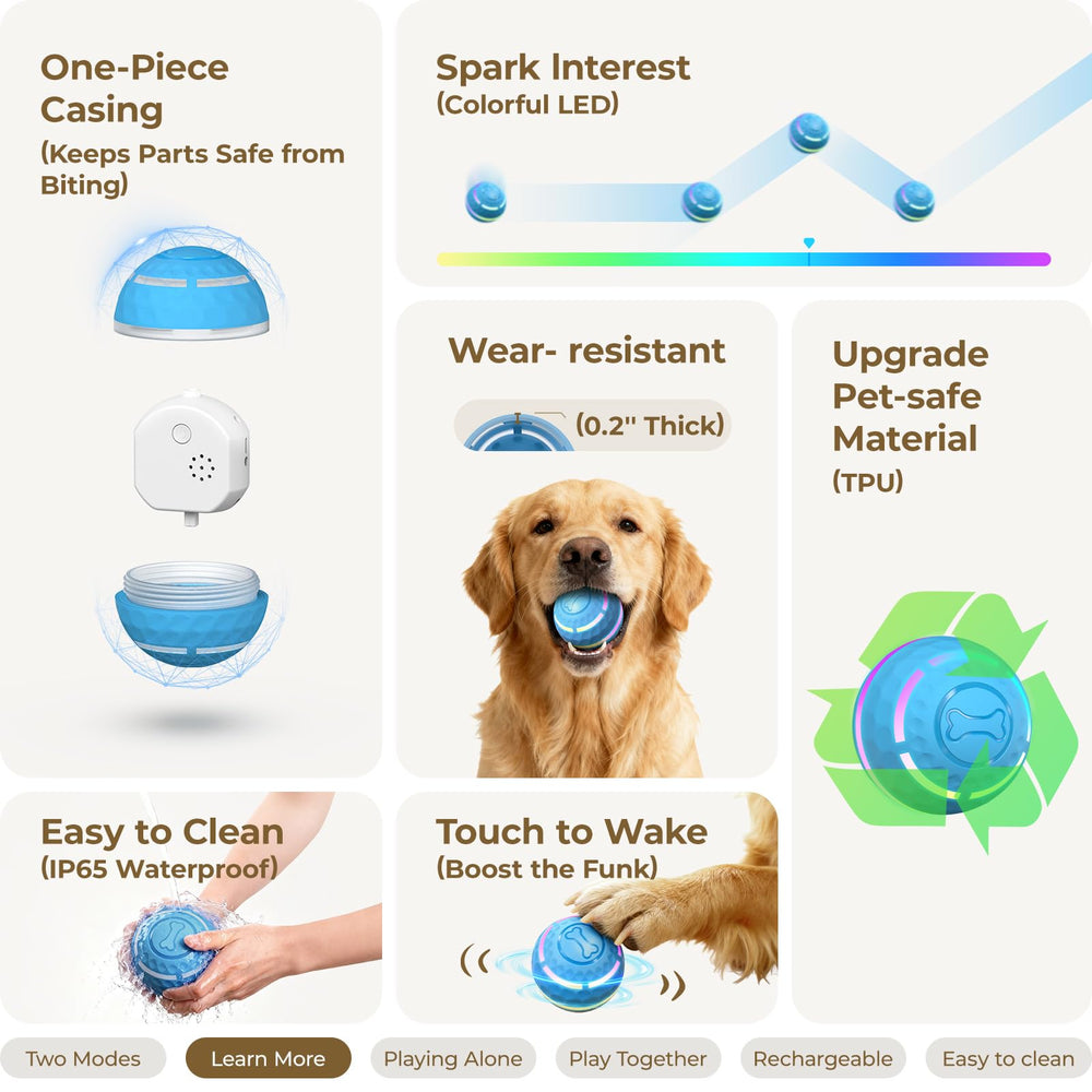 Apasiri unibody design ball keeps internal parts safe during enthusiastic chewing.