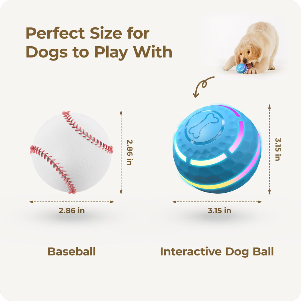 Apasiri 3.15-inch ball fits small dogs and is easy to retrieve for larger breeds.