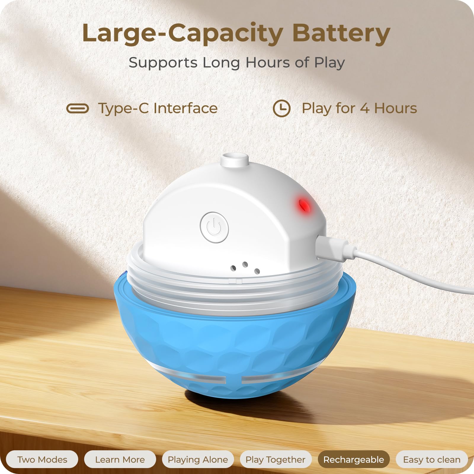 Apasiri pet-safe TPU shell offers durability for vigorous play sessions.