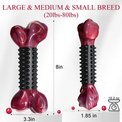 Apasiri easy-grip chew toy shows bone shape comfortable for dogs to hold.