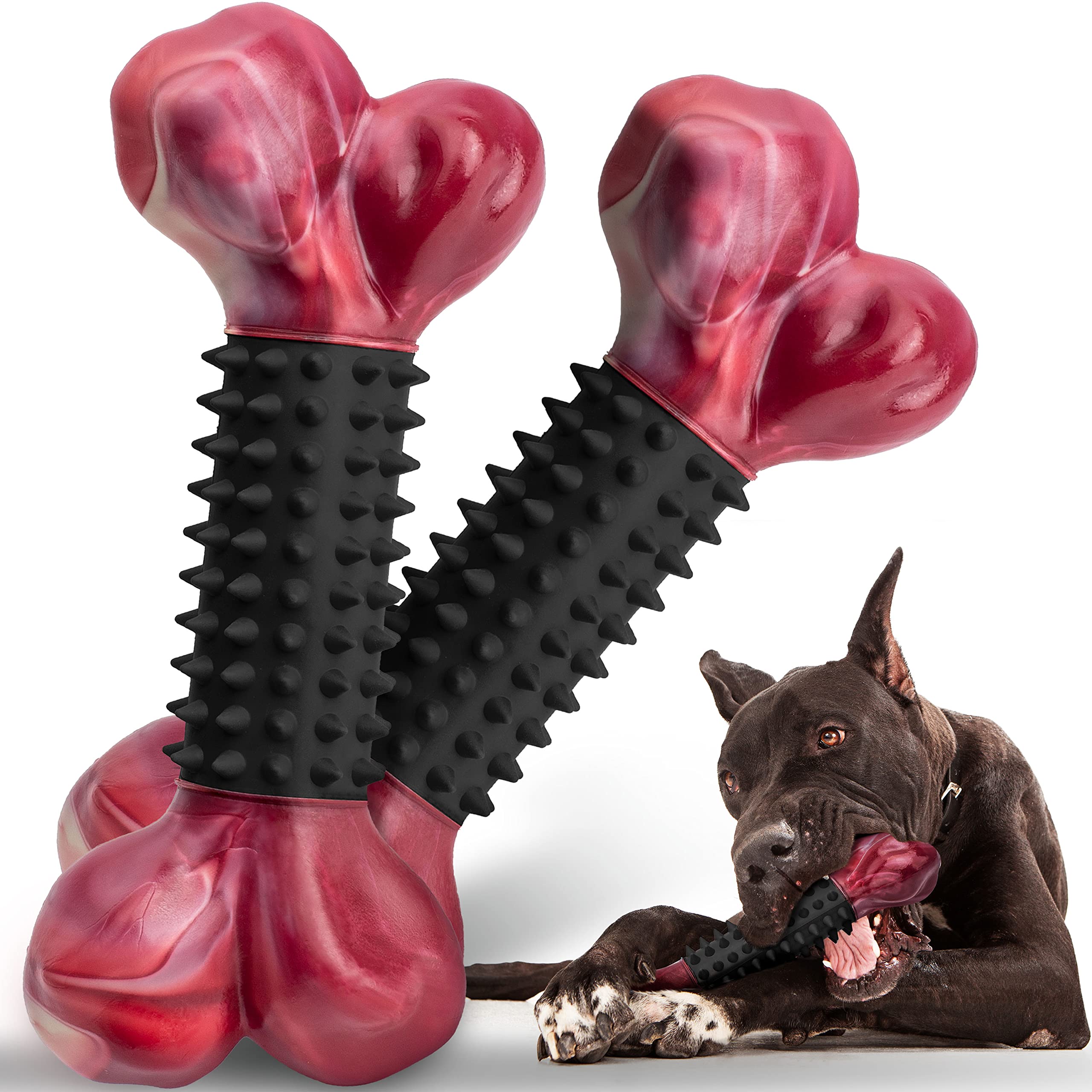 Apasiri indestructible dog bone 8in for aggressive chewers provides durable entertainment.