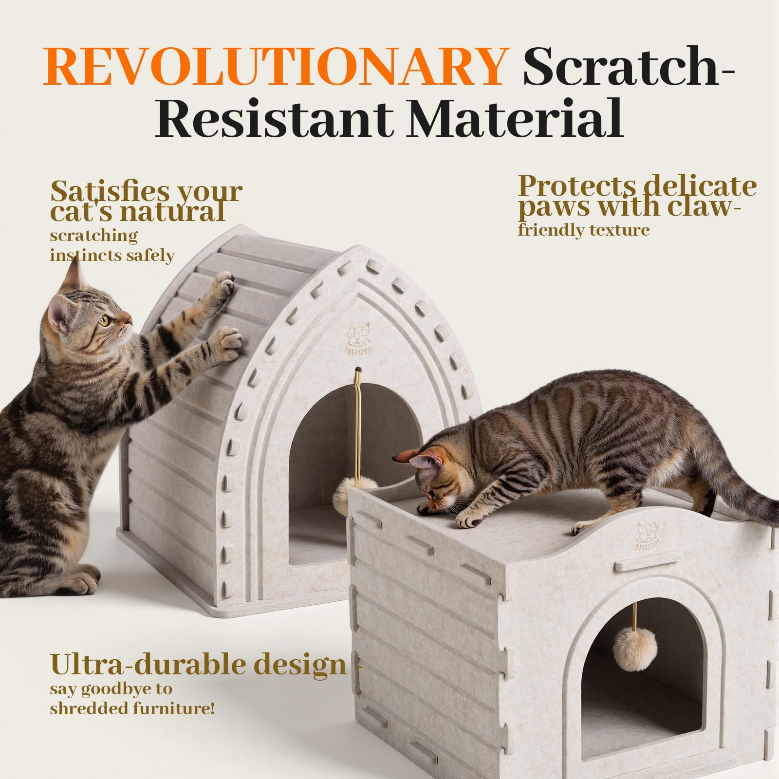 Apasiri cozy retreat reduces stress for anxious cats during storms