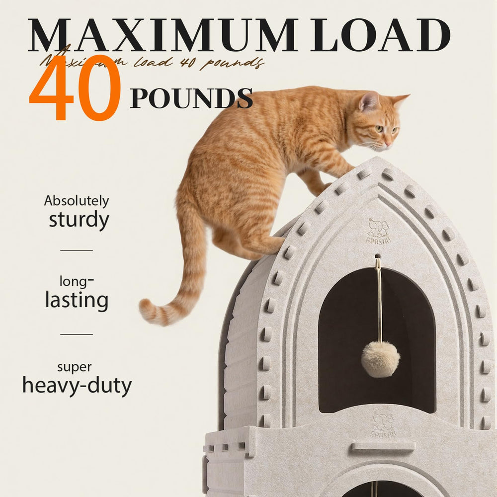 Apasiri indoor cat house insulated felt layer keeps paws warm