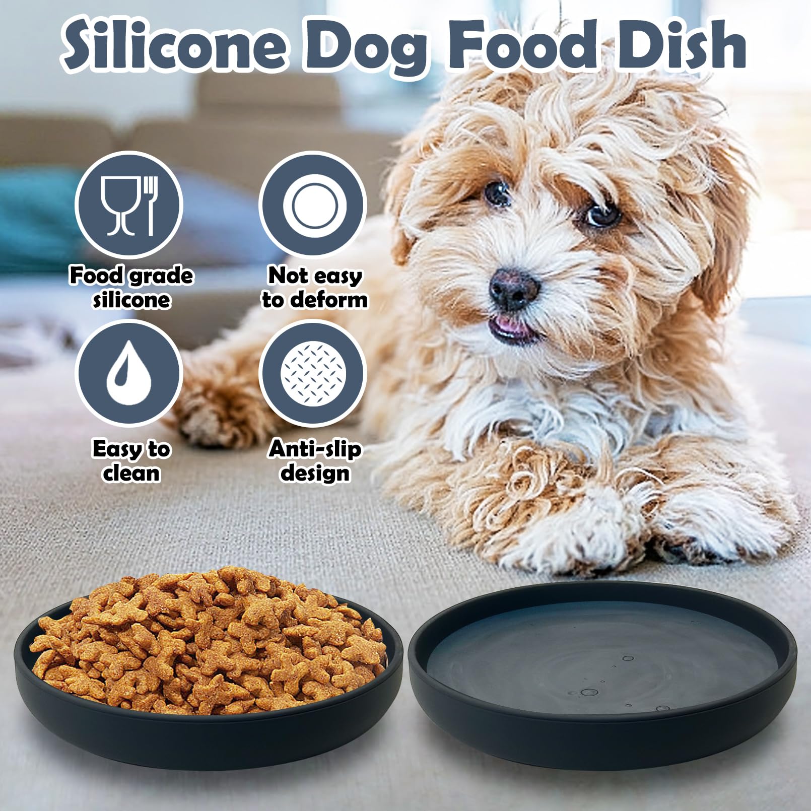 Apatal food-grade silicone bowl highlights flexible, safe surfaces for pets.