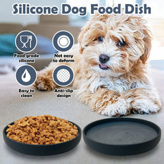 Apatal food-grade silicone bowl highlights flexible, safe surfaces for pets.