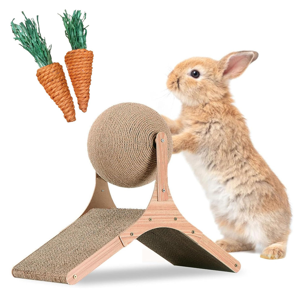 Apatal Rabbit Scratch Toy ball texture for natural scratching and healthy nails