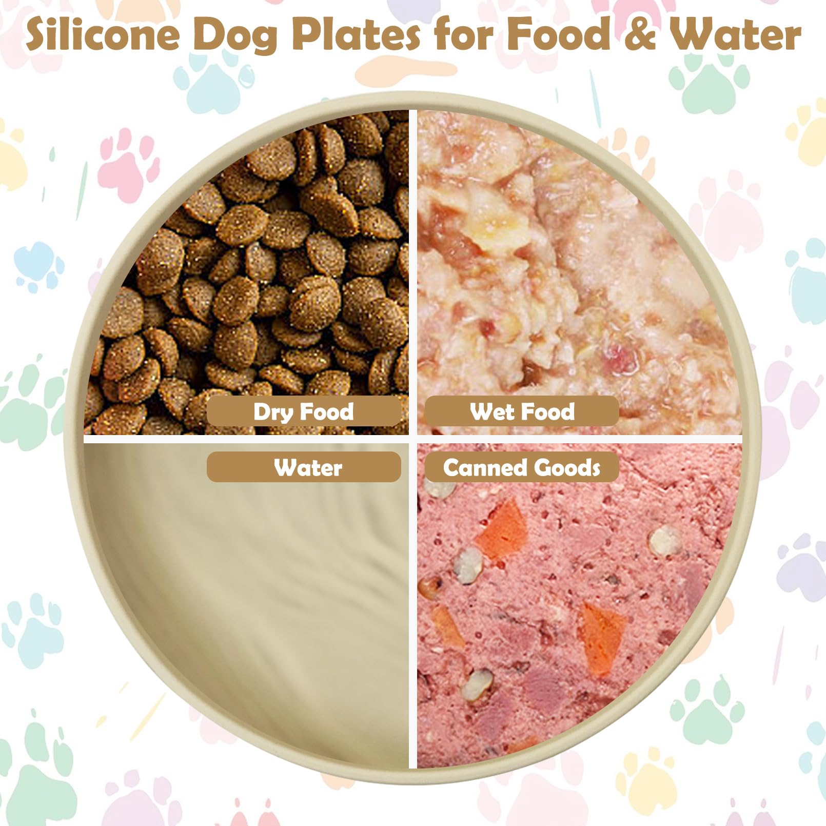 Apatal spill-proof dog bowl minimizes mess on tile and hardwood floors.