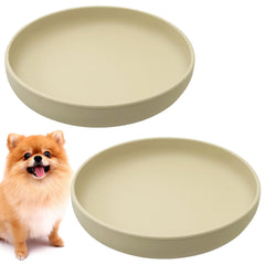 Apatal two-pack dog bowls with flat design keep meals tidy.