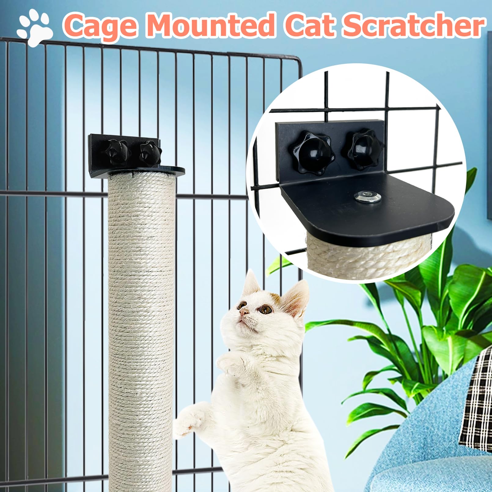 Apatal two-piece design suited for wall or cage mounting